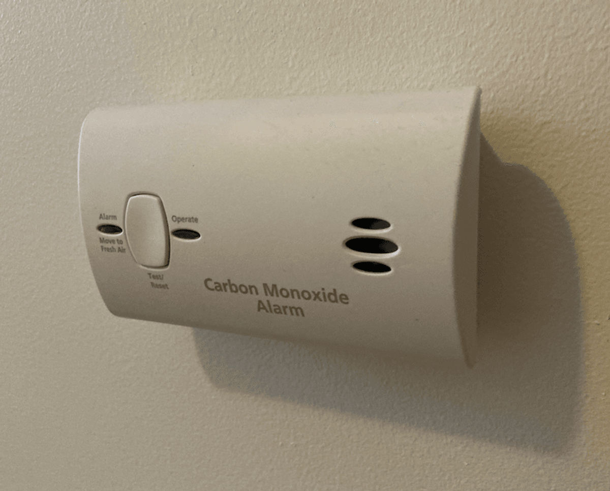 CO detector close up