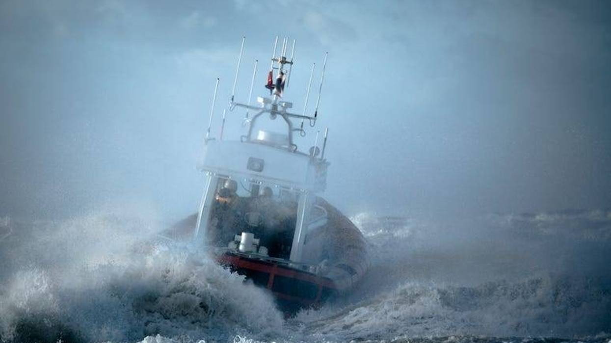 Coast Guard, Ship, Storm, Ocean
