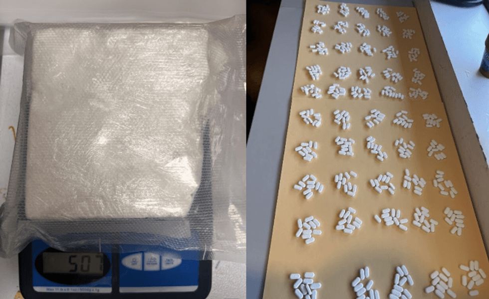 Cocaine and counterfeit oxycodone pills containing fentanyl seized as a result of an investigation by the New York Attorney General