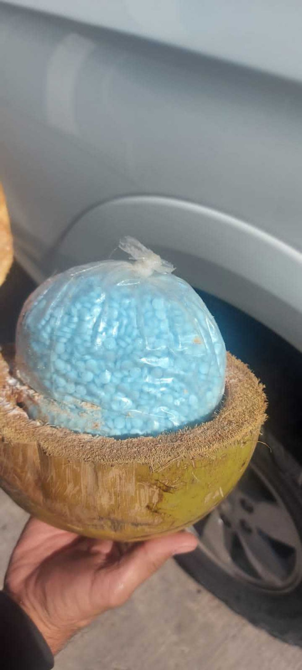Coconut filled with fentanyl.