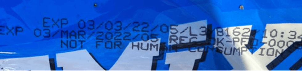 code for recalled pet food