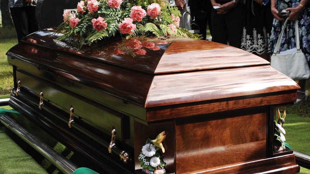 Coffin stock image