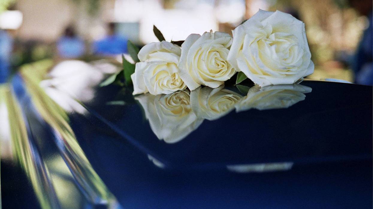 Coffin stock photo.