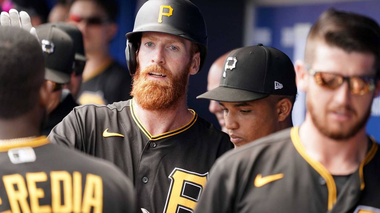 Colin Moran in dugout