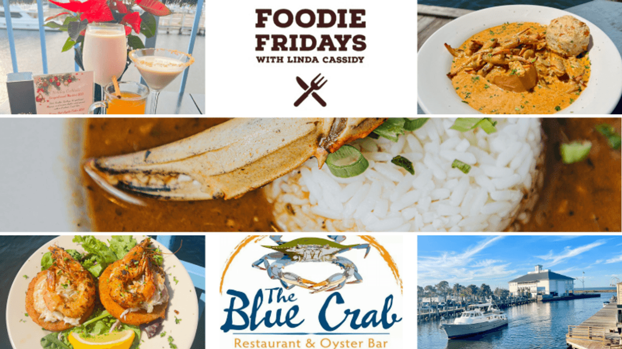 collage of photos from the blue crab