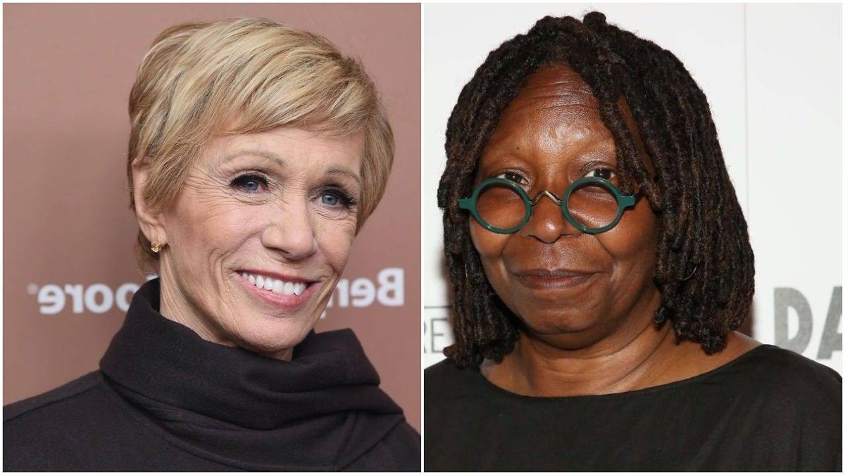 Collage photo of Barbara Corcoran and Whoopi Goldberg