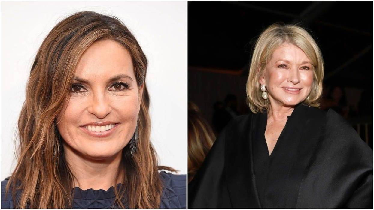 Collage photo of Mariska Hargitay and Martha Stewart