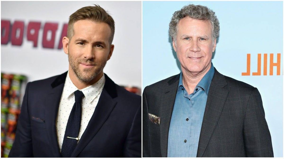 Collage photo of Ryan Reynolds and Will Ferrell