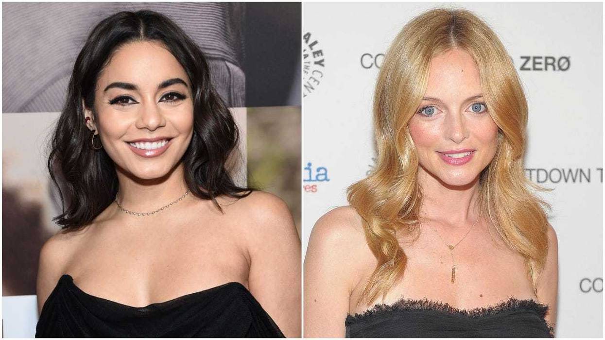 Collage photo of Vanessa Hudgens and Heather Graham