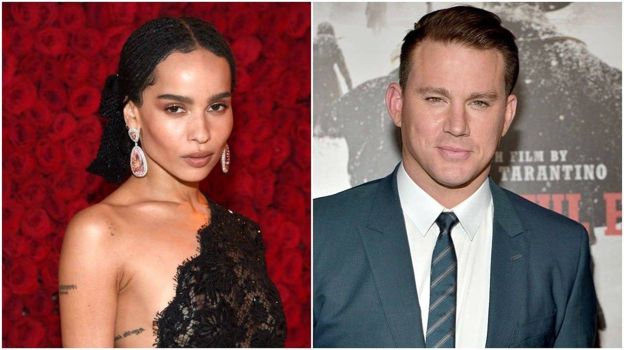 Collage photo of Zoë Kravitz and Channing Tatum