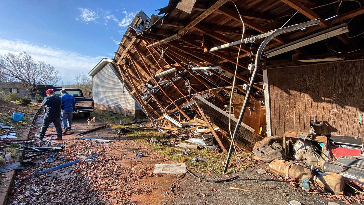 Collapsed home in Pickens following Wednesday night storm