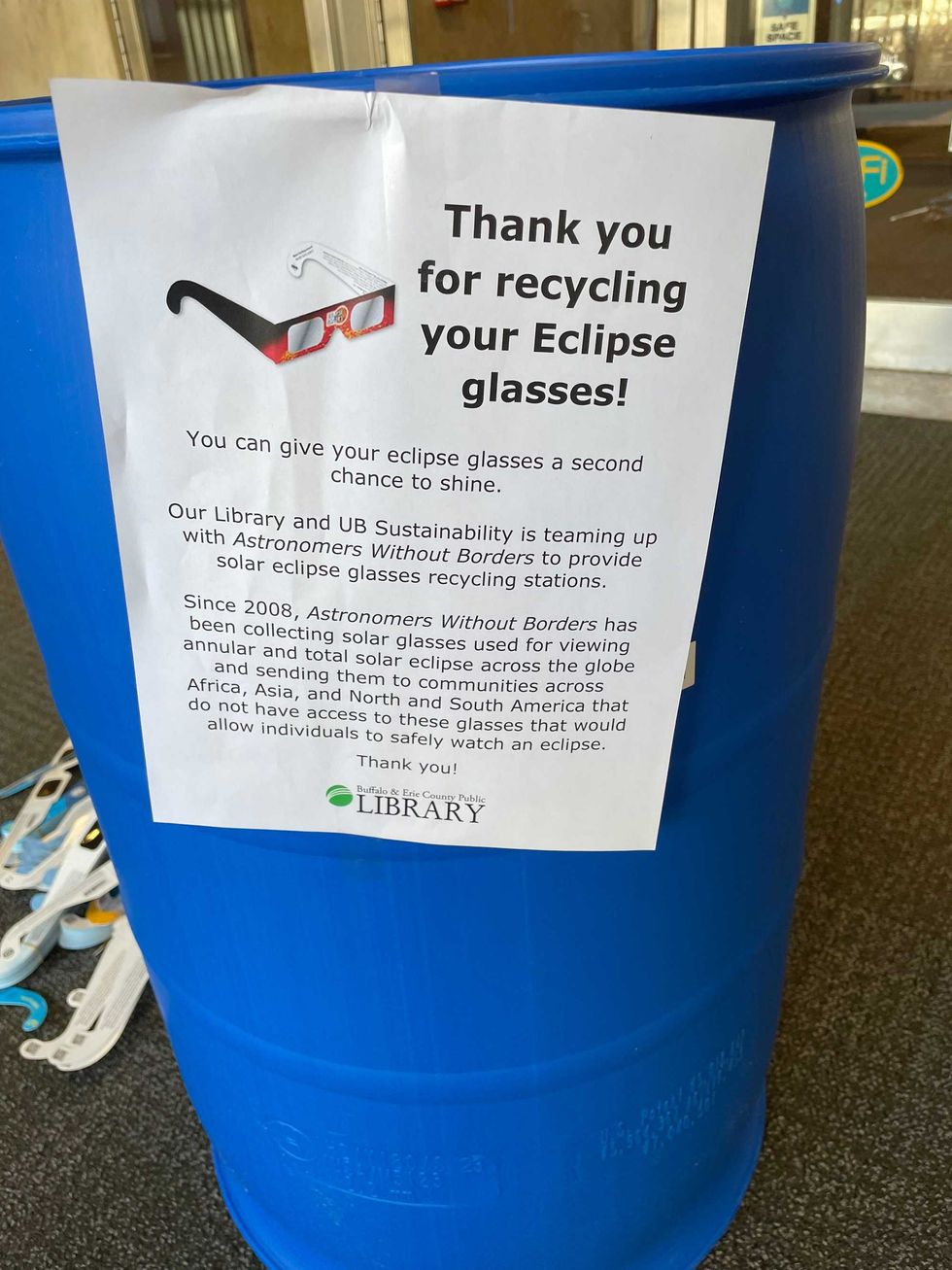 Collection bin at Central Library, downtown