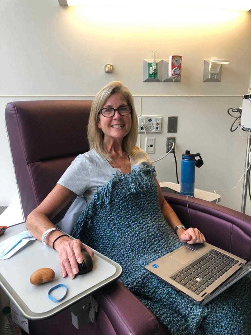 Colleen Dardis undergoes cancer treatment.