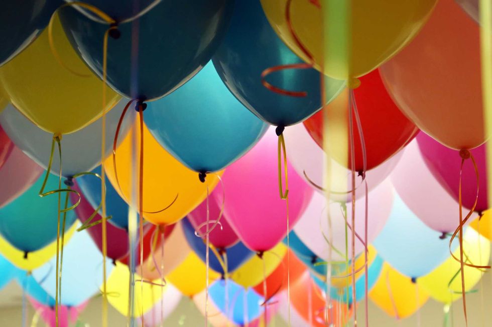 Colorful festive background for birthday celebration, corporate party