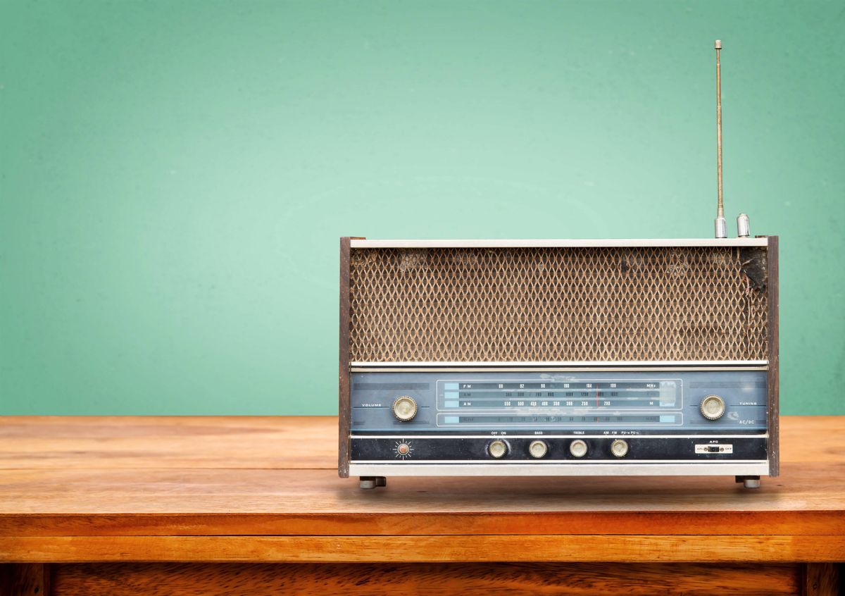colorful radio for world radio day