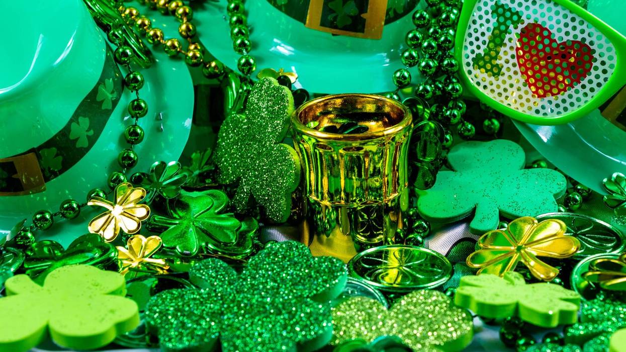 Colourful St. Patricks Day decorations.