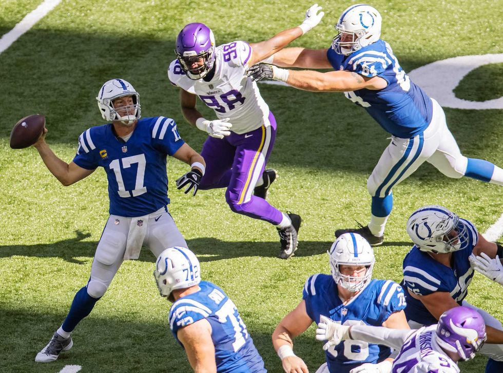 Colts quarterback Philip Rivers lets it rip downfield