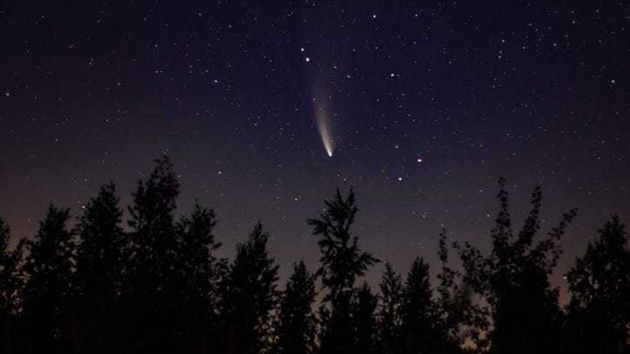 Comet in the night sky.