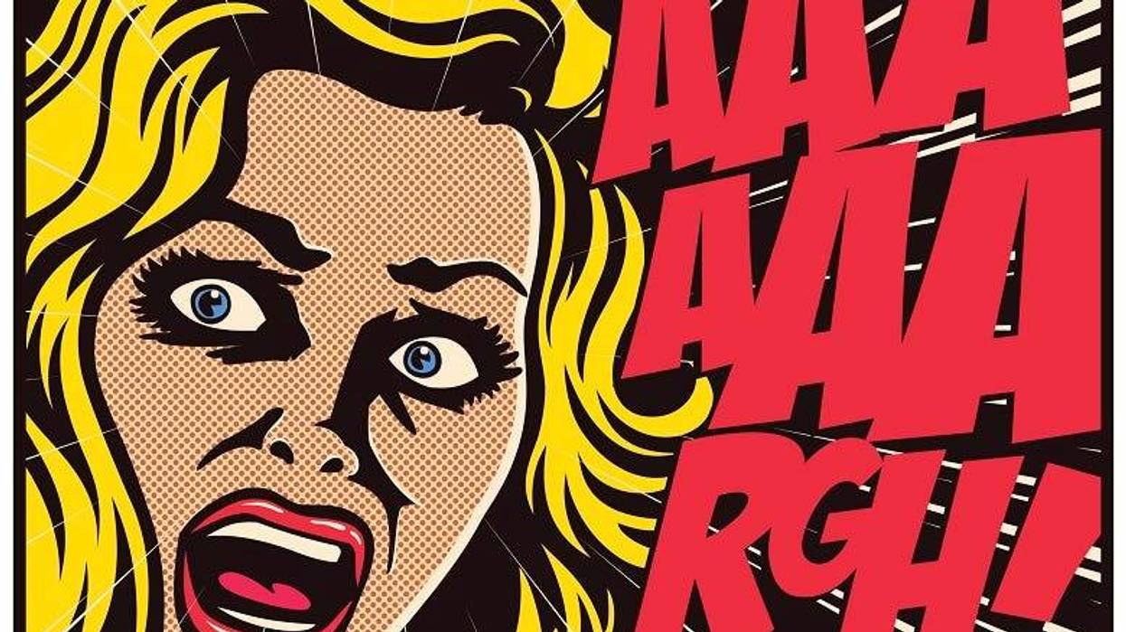 comic book woman screaming