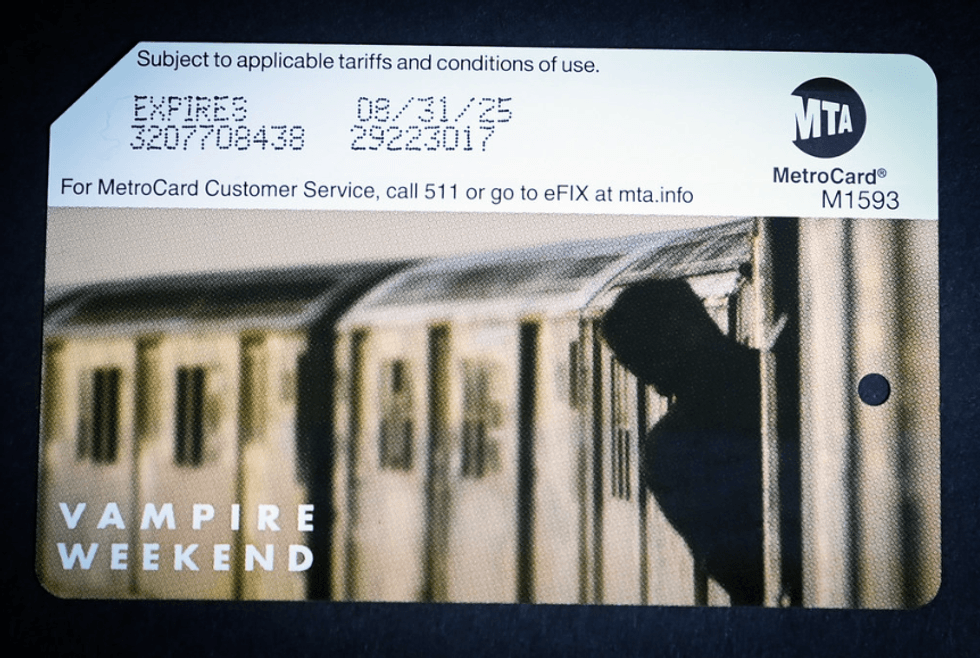 Commemorative "Vampire Weekend" MetroCards