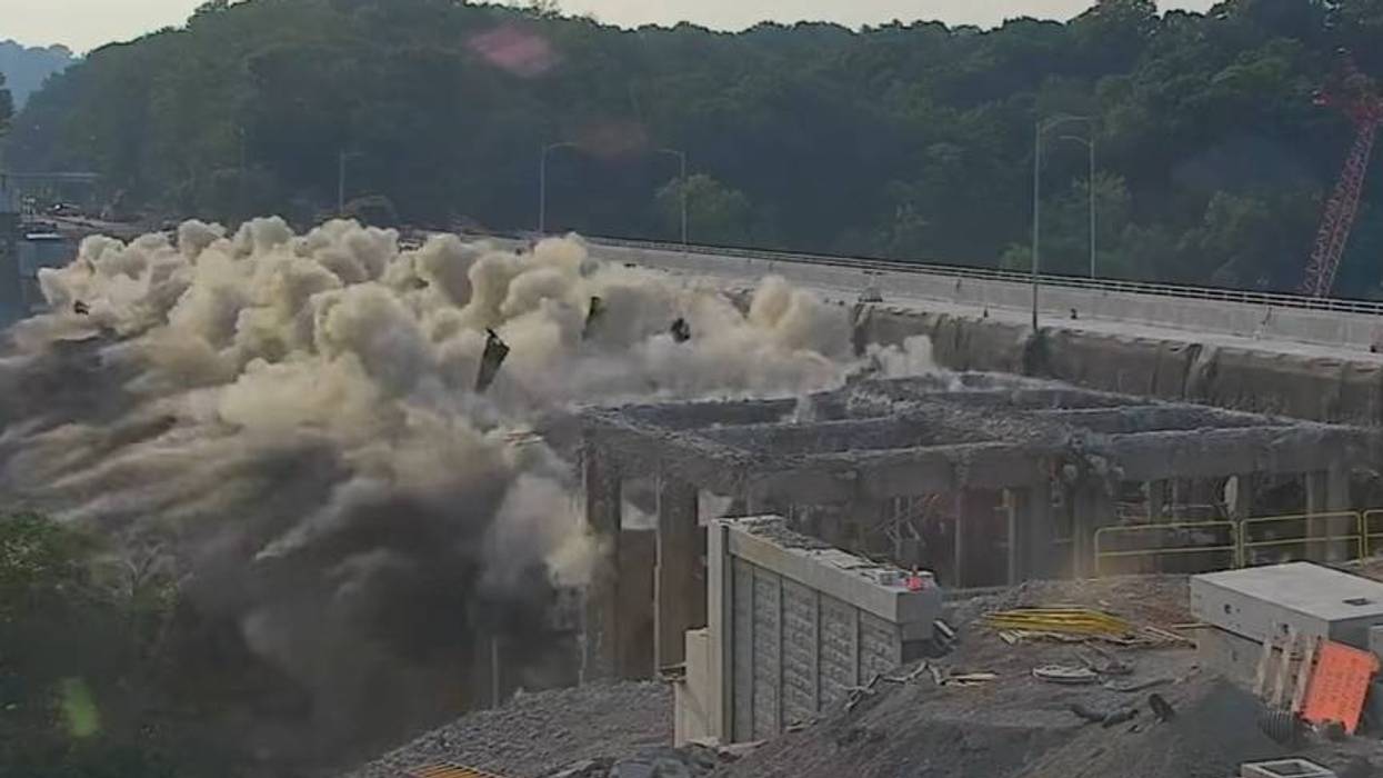 Commercial Street Bridge imploded on Parkway East