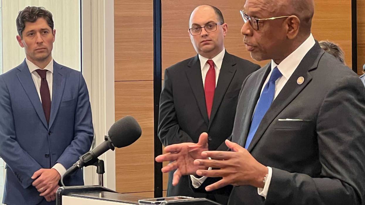 Commissioner of Community Safety Cedric Alexander and Minneapolis Mayor Jacob Frey explaining Operation Endeavor.