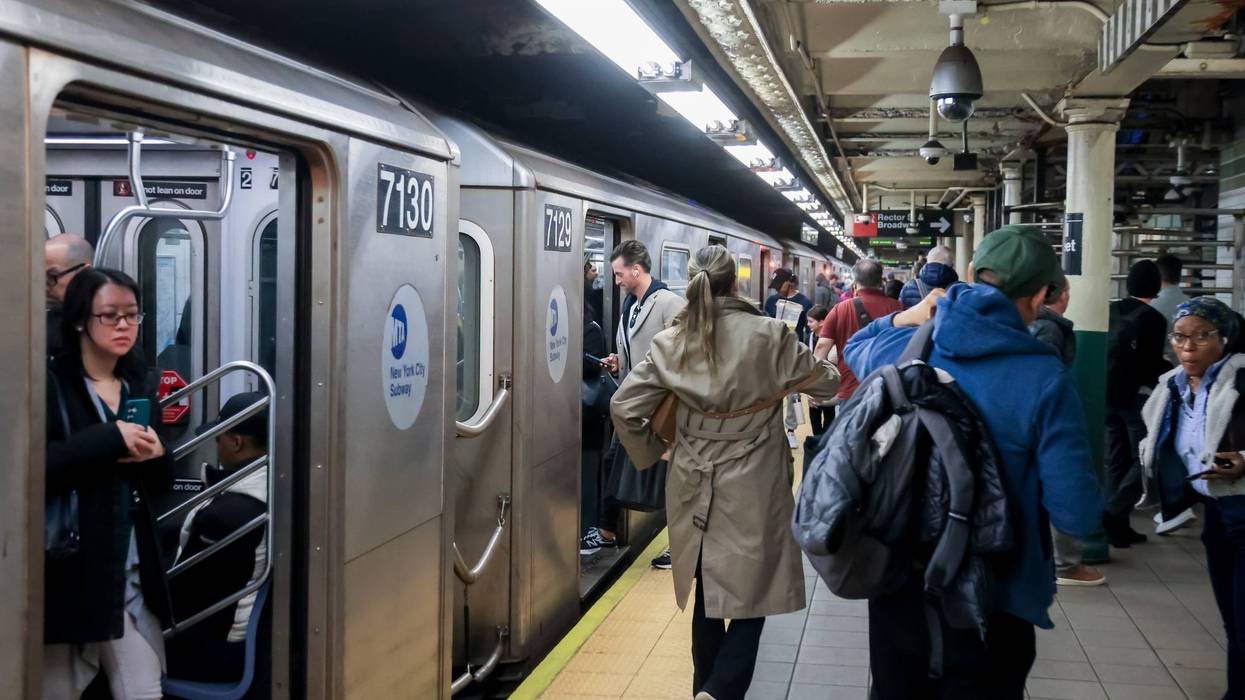 Commuters at the Fulton Street subway station in New York.