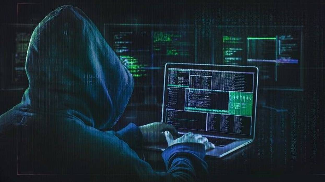 Computer hacker on the Dark Web