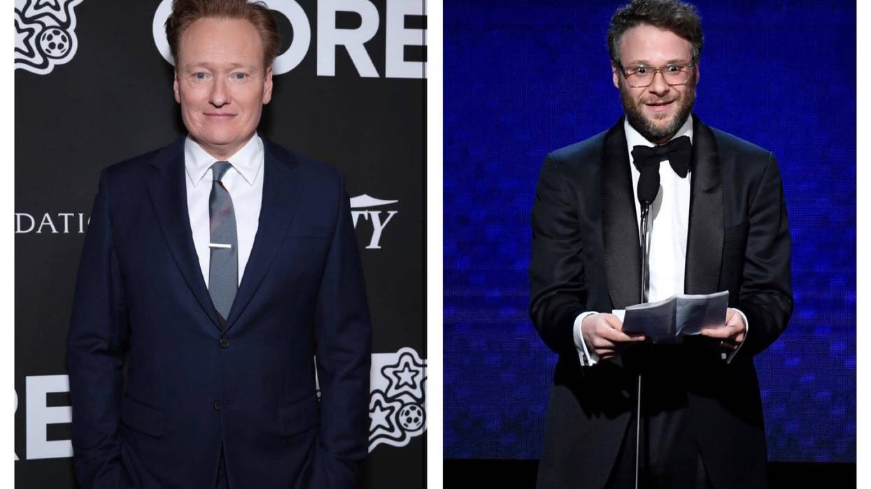 Conan O'Brien and Seth Rogen