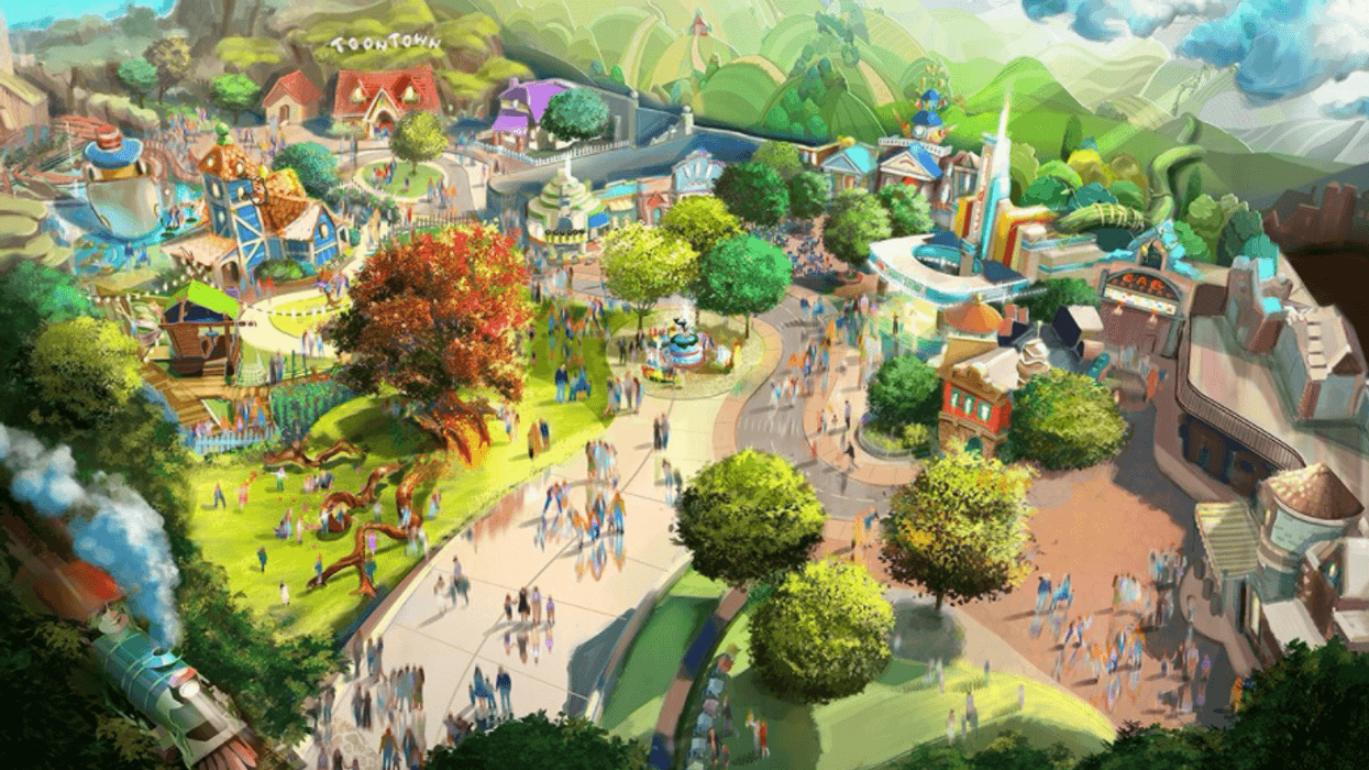 Concept art of the upcoming redesign of Mickey's Toontown