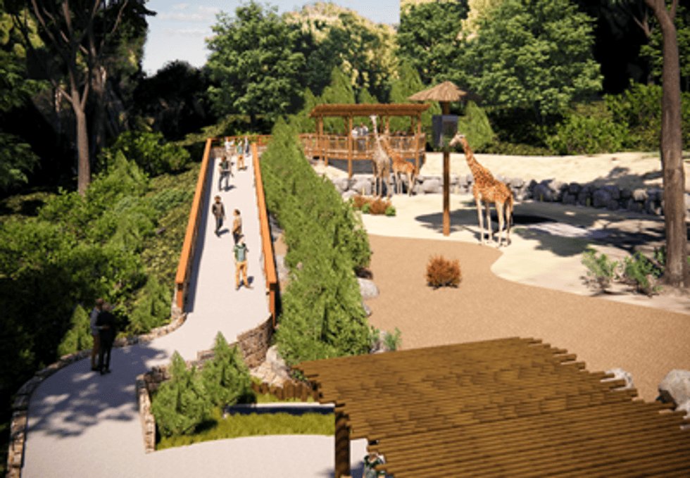 Concept Photo of the planned walkway up to the feeding platform