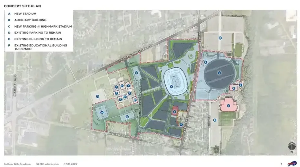 Concept site plan for new Bills stadium released by the county Friday.