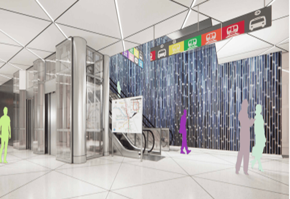 Conceptual renderings of future Clark/Lake Station