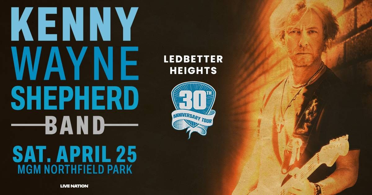 Concert poster for Kenny Wayne Shepherd Band's 30th Anniversary Tour, featuring Kenny Wayne Shepherd and his guitar.