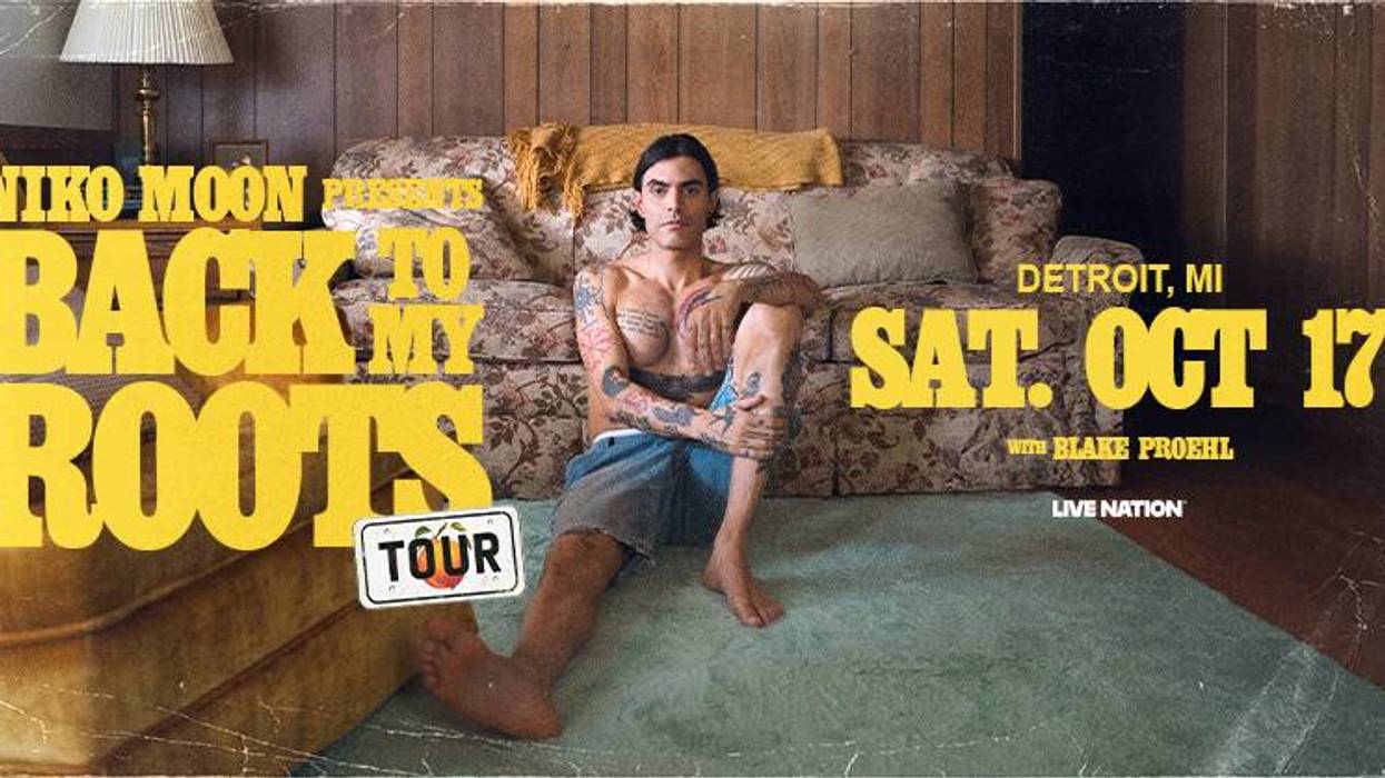 Concert poster: Niko Moon Back to My Roots Tour, Detroit, MI, Sat Oct 17 w/ Blake Proehl.
