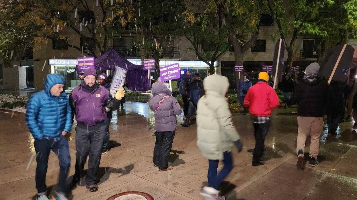 Condo workers strike