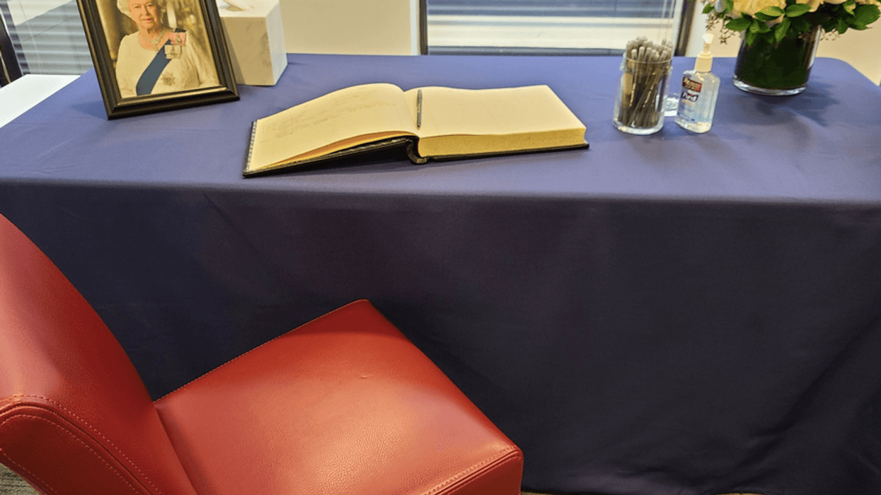 condolence book at British Consulate in Chicago