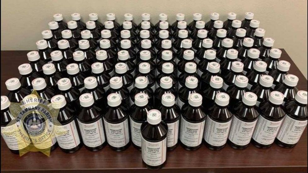 Confiscated cough syrup