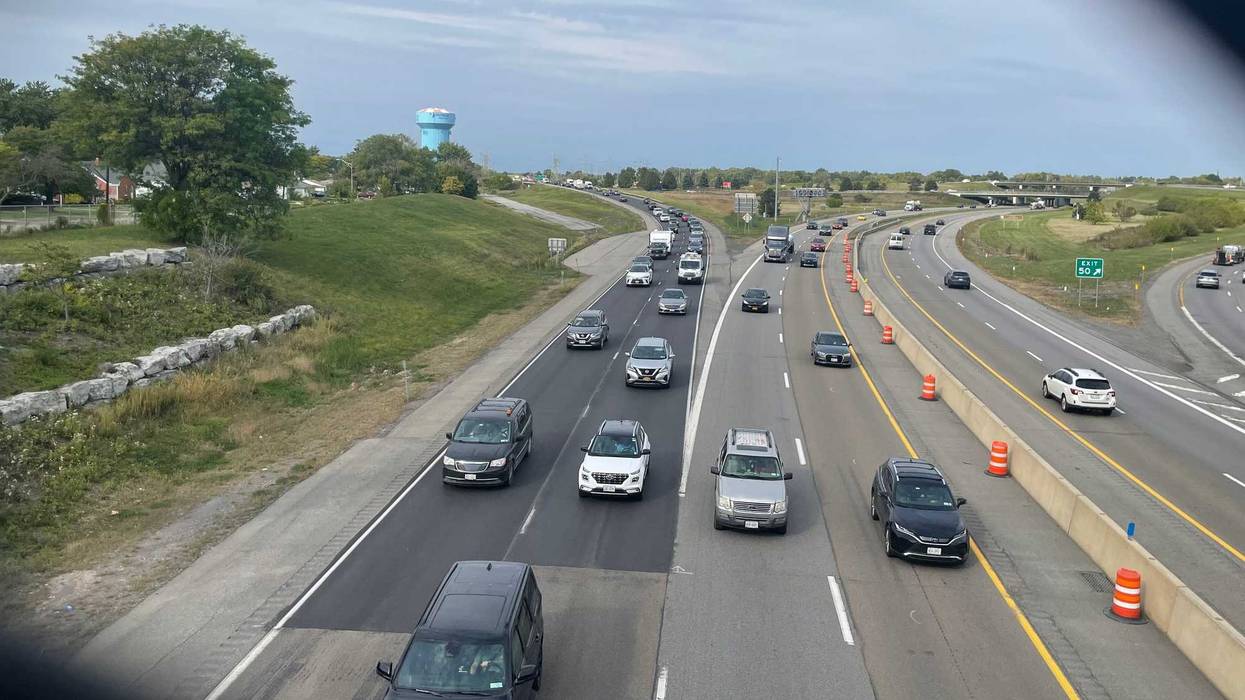 Congestion and traffic at I-290/I-90 merger