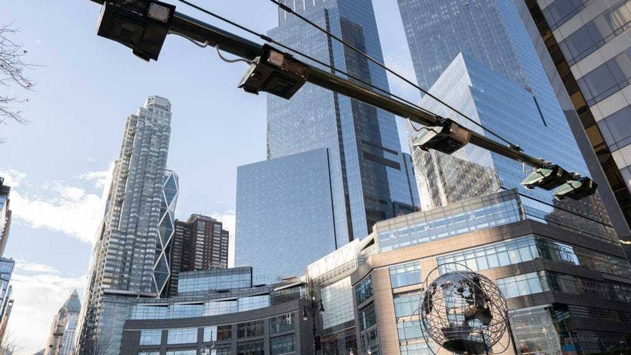 Congestion pricing toll readers are pictured on Central Park West and Columbus Circle Tuesday, Dec. 31, 2024, in Manhattan, New York.