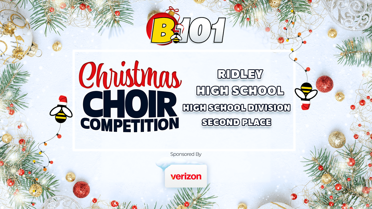 Congratulations Ridley High School | B101's 2025 Christmas Choir Competition High School Division Second Place Winner