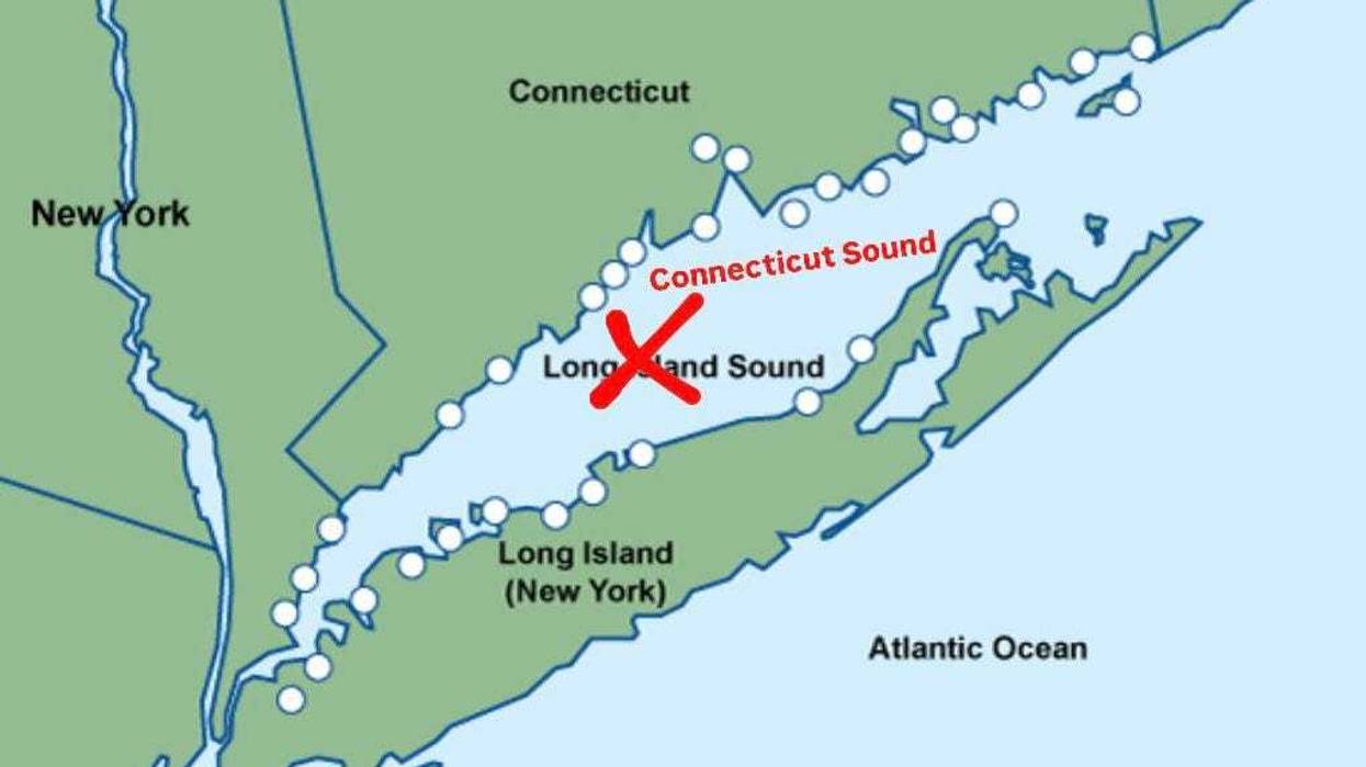 Connecticut Gov. Ned Lamont shares map renaming Long Island Sound on Feb. 13, 2025.