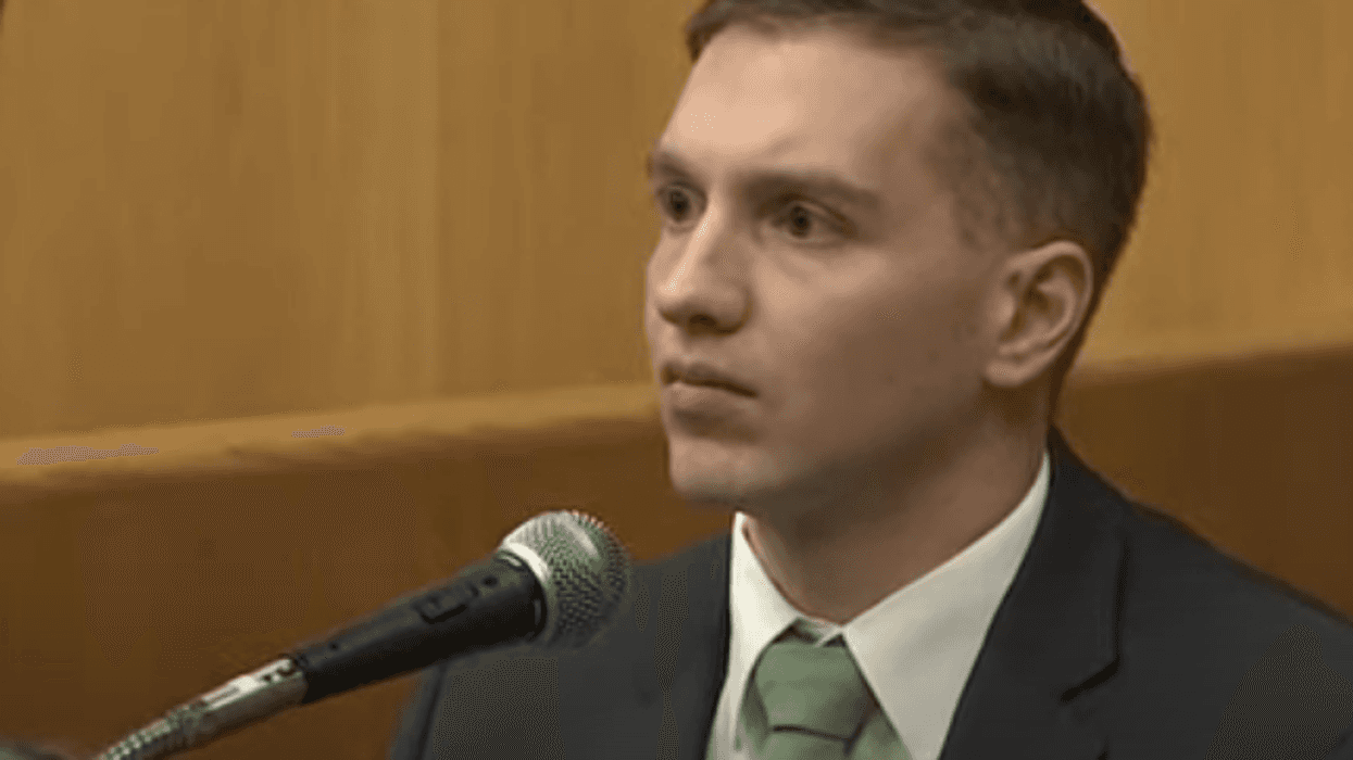 Connecticut State Police Trooper Brian North, testifying at his manslaughter trial in Milford, 3/8/24