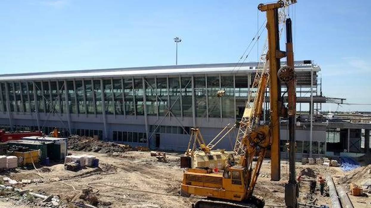 Construction at an airport