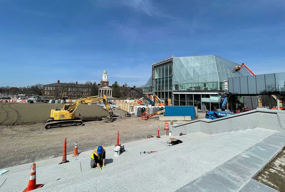 Construction at the Buffalo AKG Art Museum