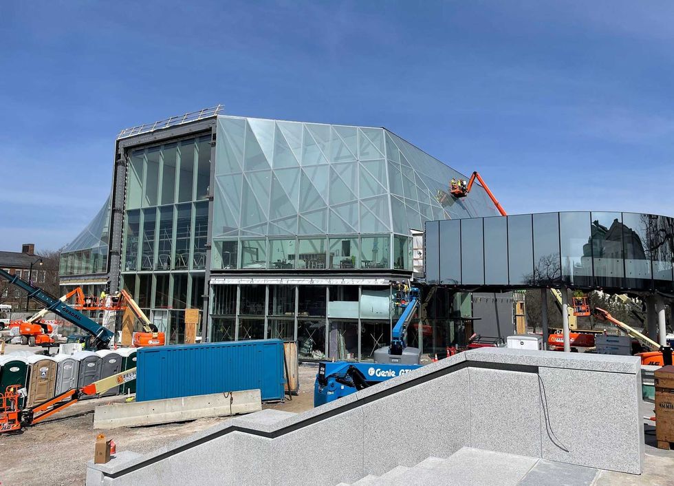 Construction at the Buffalo AKG Art Museum
