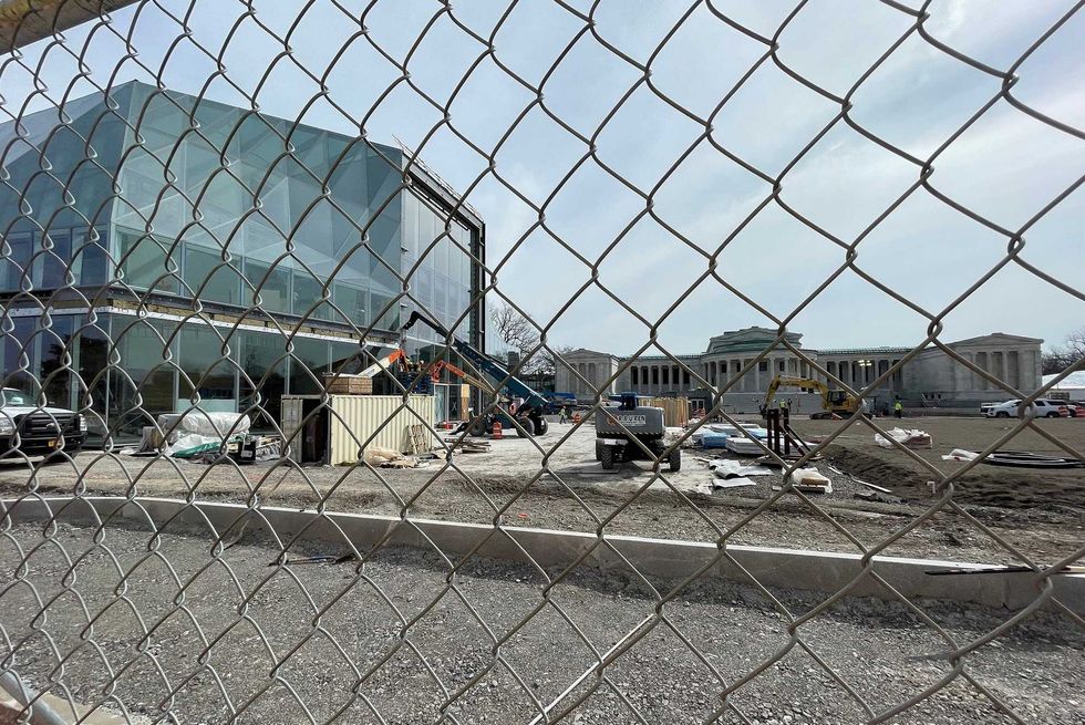 Construction at the Buffalo AKG Art Museum