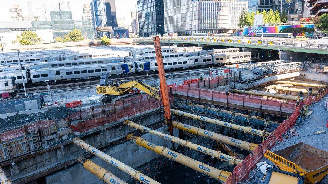 Construction continues on the Hudson Gateway Tunnel project to connect New Jersey to Penn Station on Oct. 17, 2025