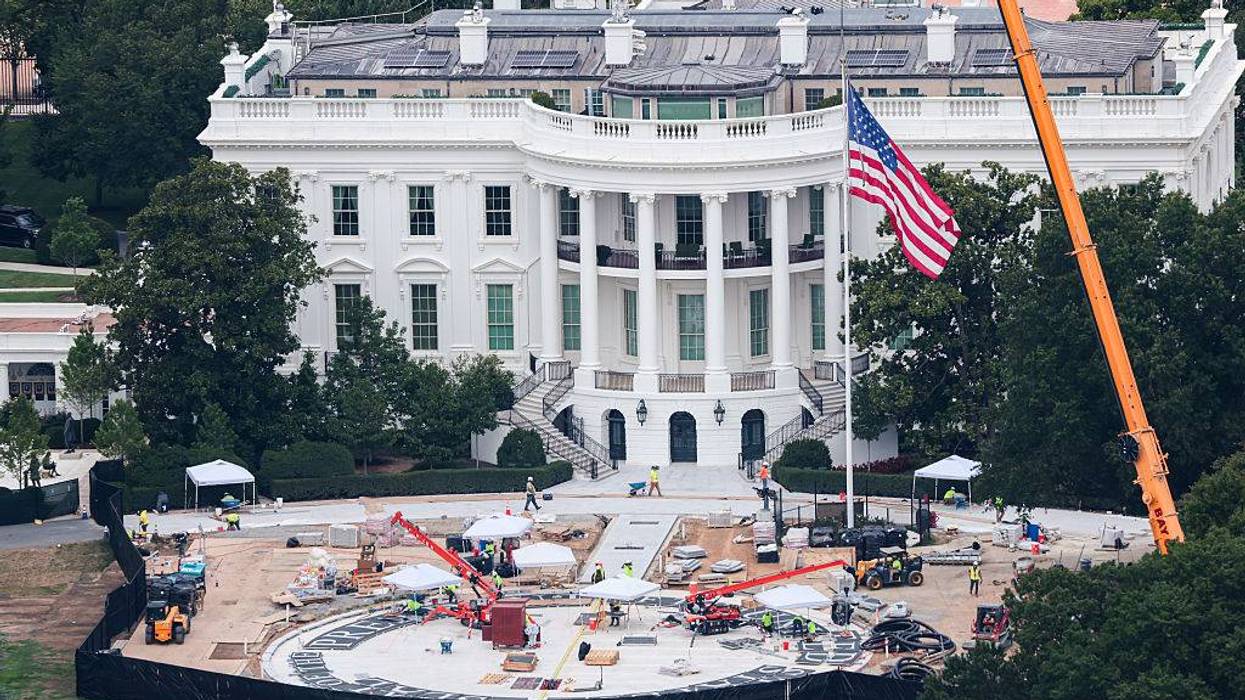 Construction Continues On The White House