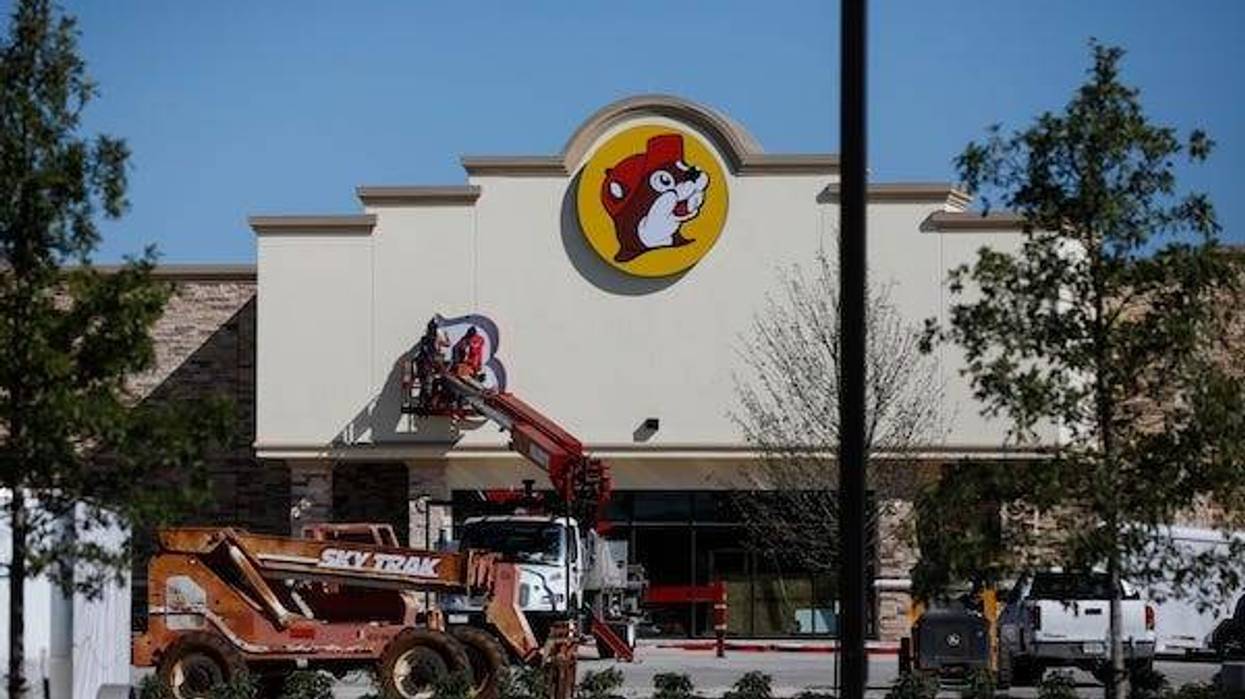 Construction crews working on Buc-ee's